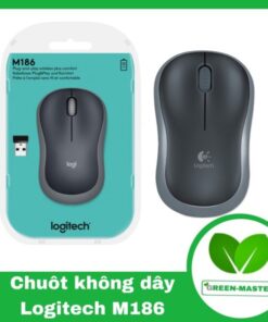 Chuột không dây LOGITECH M186 (Màu đen)
