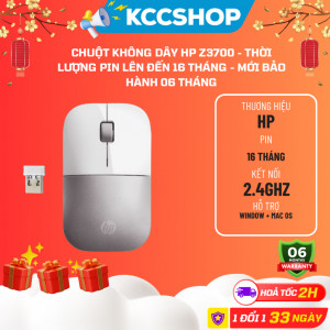 Chuột không dây HP Z3700 - Thời lượng pin lên đến 16 tháng