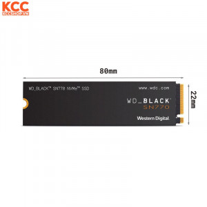 Ổ CỨNG SSD WD SN770 BLACK 500GB M.2 2280 PCIE NVME 4X4 (ĐỌC 5000MB/S - GHI 4000MB/S) - (WDS500G3X0E)