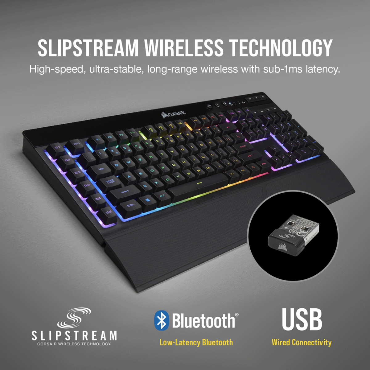 Bàn phím giả cơ Corsair K57 RGB Wireless (CH-925C015-NA)