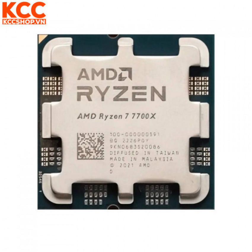 CPU AMD Ryzen 7 7700 Tray Chính hãng (3.8 GHz Upto 5.3GHz / 40MB / 8 Cores, 16 Threads / 65W / Socket AM5)