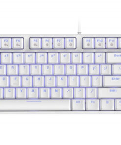 Bàn phím cơ Gaming DAREU EK87 WHITE (ICE-BLUE LED, Blue/ Brown/ Red D switch)