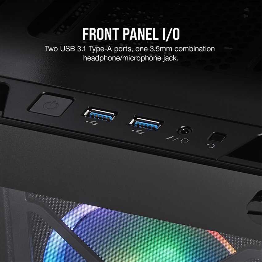 Vỏ Case Corsair 465X TG RGB (Mid Tower /Màu Đen) CC-9011188-WW