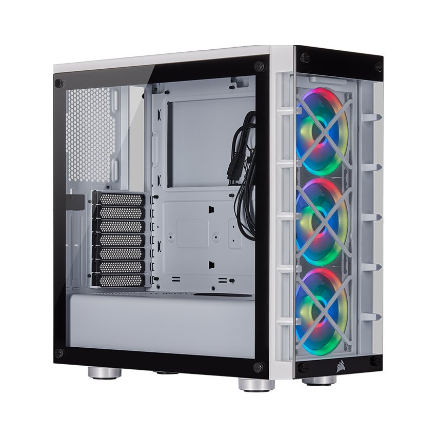 Vỏ Case Corsair 465X TG RGB (Mid Tower/Màu Trắng) CC-9011189-WW