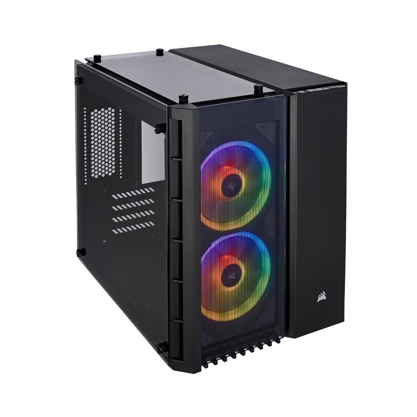 Vỏ Case Corsair Crystal Series 280X RGB Tempered Glass (Mini Tower/Màu Đen) - CC-9011135-WW