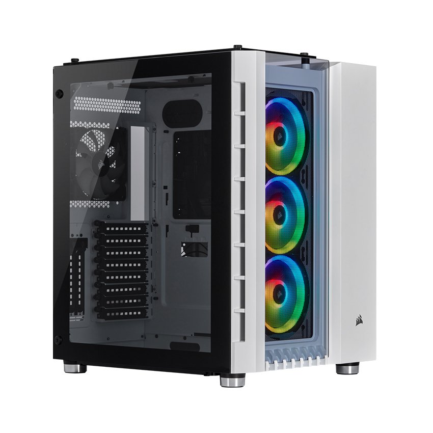 Vỏ Case Corsair  680X RGB TG (Mid Tower/Màu Trắng) - CC-9011169-WW