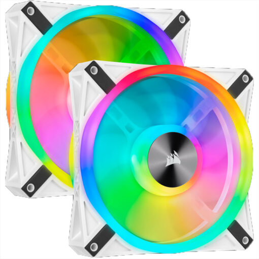 Bộ 2 quạt máy tính 140mm Corsair  QL140 WHITE RGB LED kèm Node Core - CO-9050106-WW