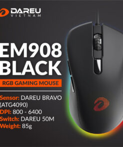 Chuột chơi game Dareu EM908 RGB (USB/Đen)