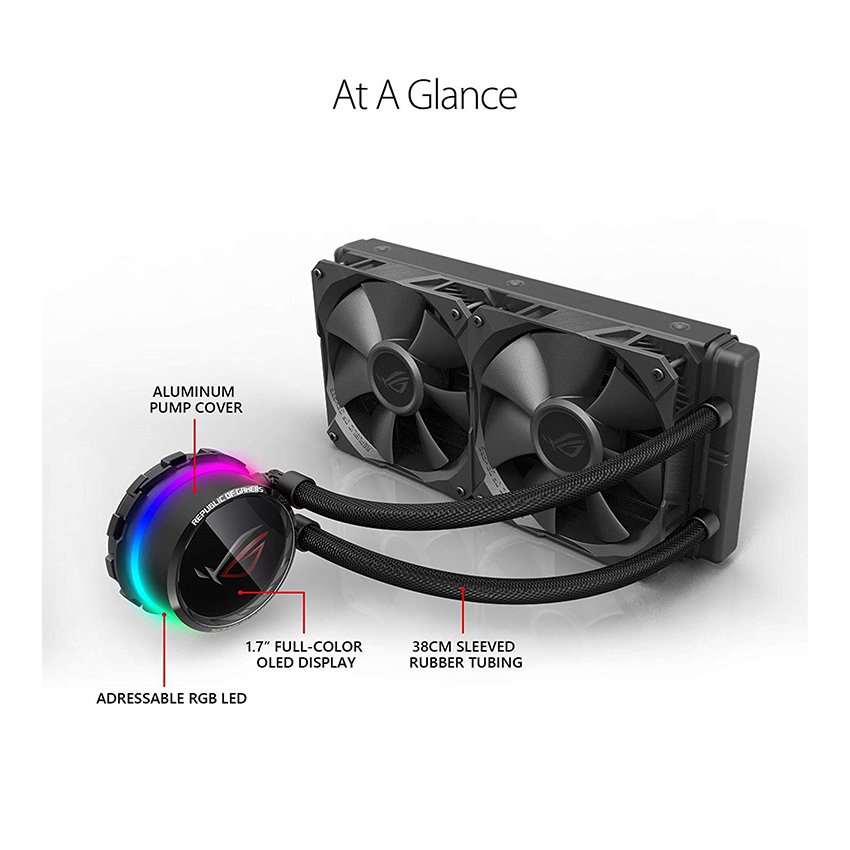 Tản nhiệt nước Asus ROG RYUO 240 - RGB 240mm Liquid CPU Cooler