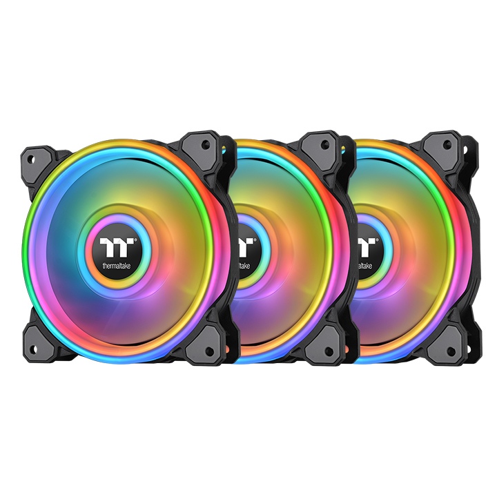 Fan case Thermaltake Riing Quad 12 BLACK (bộ 3 fan)