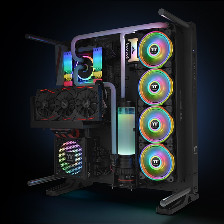 Fan case Thermaltake Riing Quad 12 BLACK (bộ 3 fan)