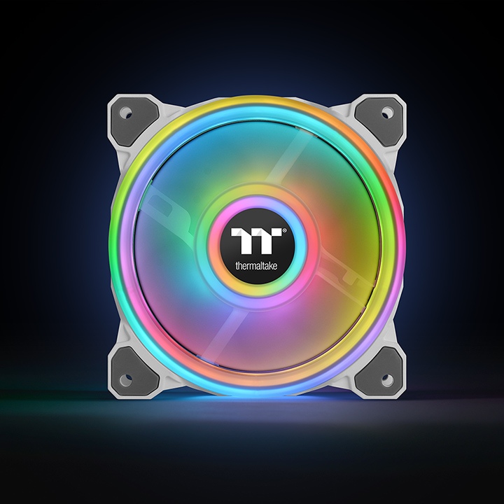Fan case Thermaltake Riing Quad 12 WHITE (bộ 3 fan)