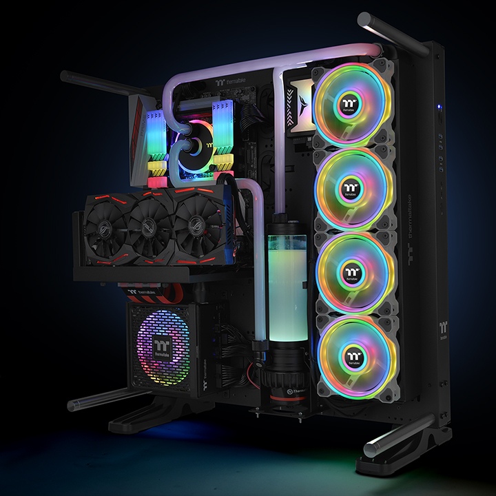 Fan case Thermaltake Riing Quad 12 WHITE (bộ 3 fan)