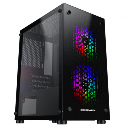 Case XIGMATEK NYM 2F (EN48946) - M-ATX, 2 SIDE TEMPERED GLASS, KÈM 02 FAN XIGMATEK X22F