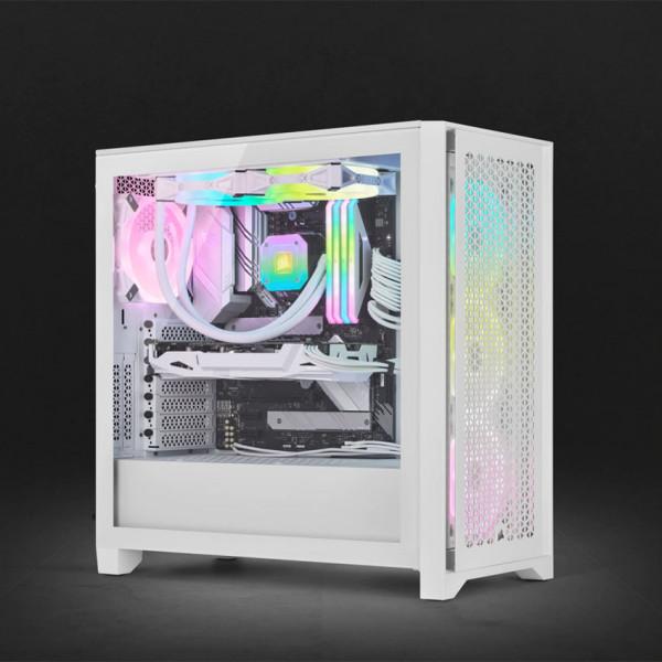 Vỏ máy tính Corsair iCUE 4000D RGB AIRFLOW QL True White - CC-9011232-WW -