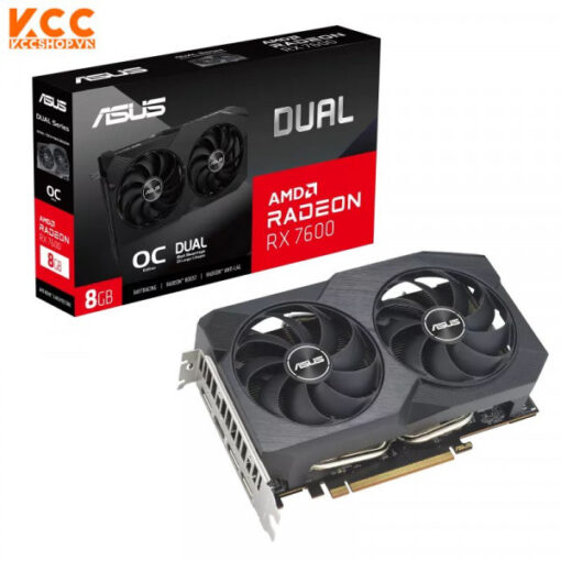 VGA ASUS Dual Radeon RX 7600 V2 OC Edition 8GB GDDR6 ( DUAL-RX7600-O8G-V2)