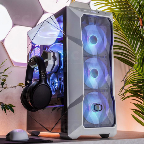 Vỏ Case Cooler Master MasterBox TD500TG Mesh White ARGB (Mid Tower/Màu trắng/Led ARGB/Mặt lưới)