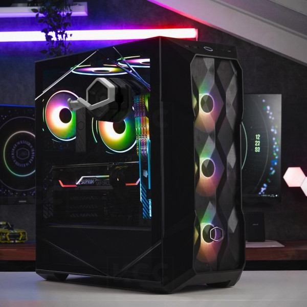 Vỏ Case Cooler Master MasterBox TD500TG Mesh ARGB (Mid Tower/Màu đen/Led ARGB/Mặt lưới)