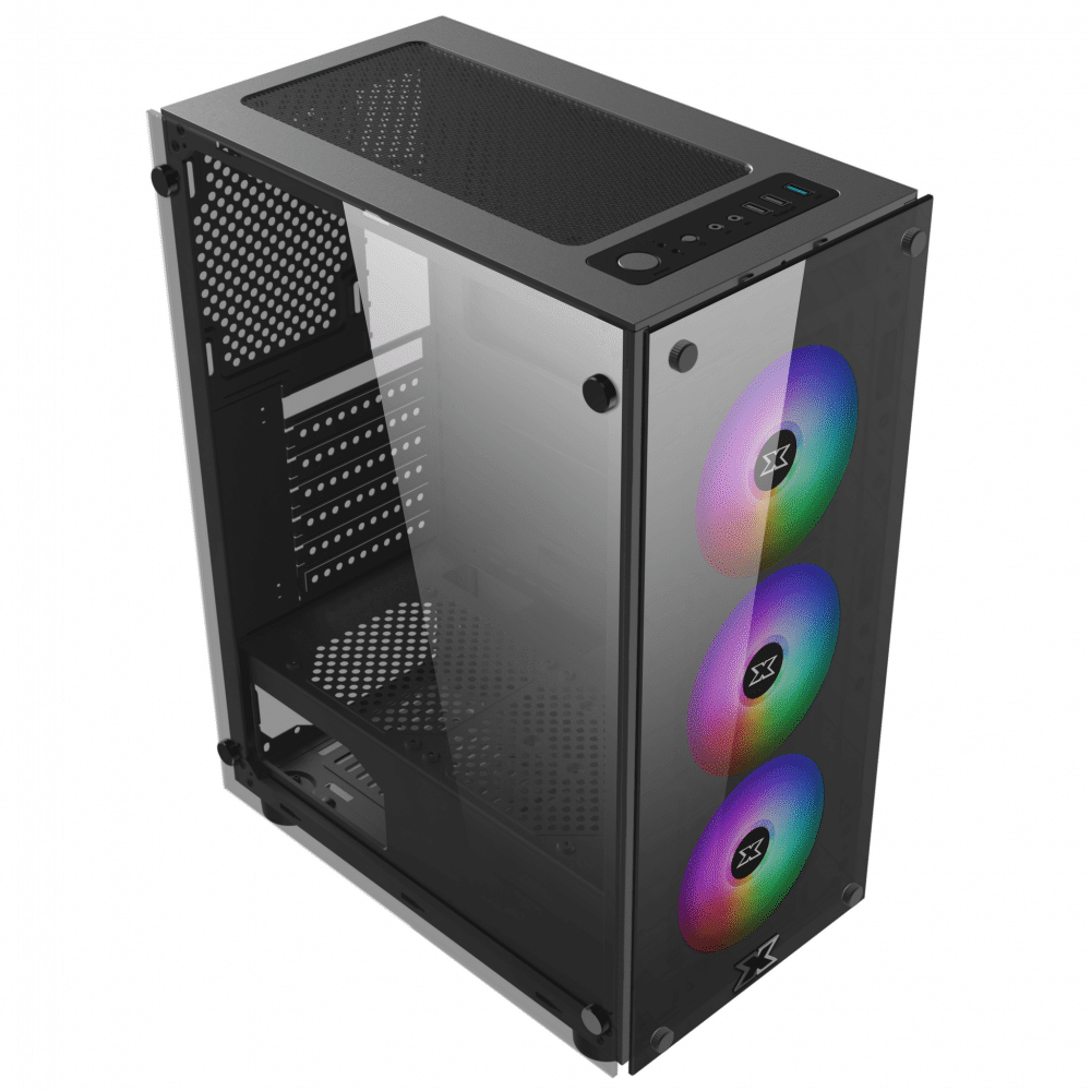 XIGMATEK HERO 3F (EN45129) – ATX, 2 SIDE TEMPERED GLASS, KÈM 03 FAN XIGMATEK X20F