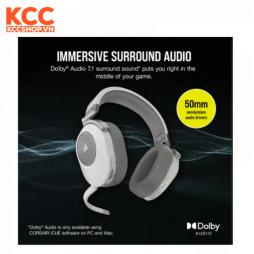 Tai nghe không dây Corsair HS65 White (CA-9011286-AP2)
