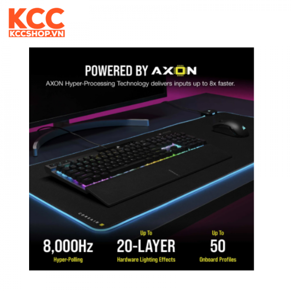 250-6520-24 Bàn phím Corsair K70 PRO-BLK-OPX Silver RGB (CH-910941A-NA)