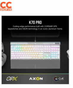 Bàn phím Corsair K70 PRO-WHT-OPX Silver RGB (CH-910951A-NA)