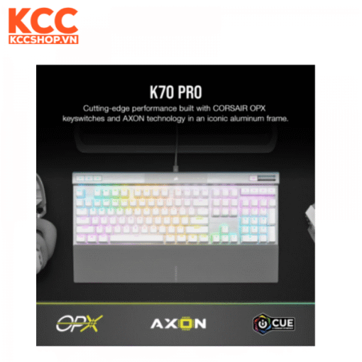 Bàn phím Corsair K70 PRO-WHT-OPX Silver RGB (CH-910951A-NA)