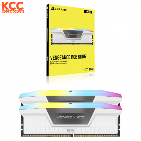 RAM CORSAIR VENGEANCE HEATSPREADER WHITE CL36 64GB (2X32GB) 5600MHz (CMH64GX5M2B5600Z36WK)