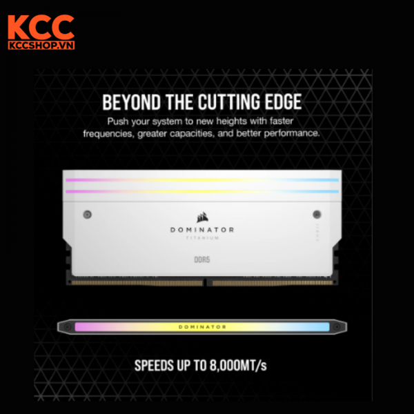 Ram Corsair DOMINATOR TITANIUM RGB White Heatspreader C36 48GB (2x24GB) 7000 MHz DDR5 (CMP48GX5M2B7000C36W)