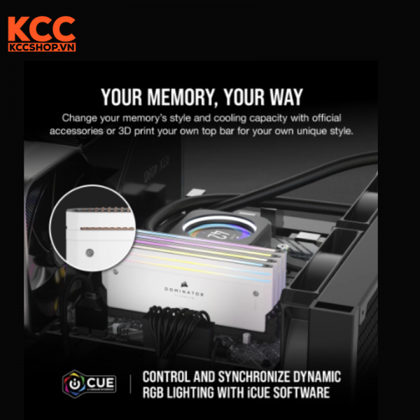 Ram Corsair DOMINATOR TITANIUM RGB White Heatspreader C36 48GB (2x24GB) 7000 MHz DDR5 (CMP48GX5M2B7000C36W)