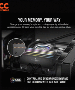 Ram Corsair DOMINATOR TITANIUM RGB Black Heatspreader C32 96GB (2x48GB) 6600 MHz DDR5 (CMP96GX5M2B6600C32)