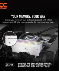 Ram Corsair DOMINATOR TITANIUM RGB White Heatspreader C32 96GB (2x48GB) 6600 MHz DDR5 (CMP96GX5M2B6600C32W)