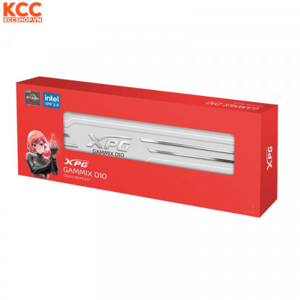 RAM ADATA XPG D10 DDR4 16GB 3200 Mhz White COLOR (AX4U320016G16A-SW10)