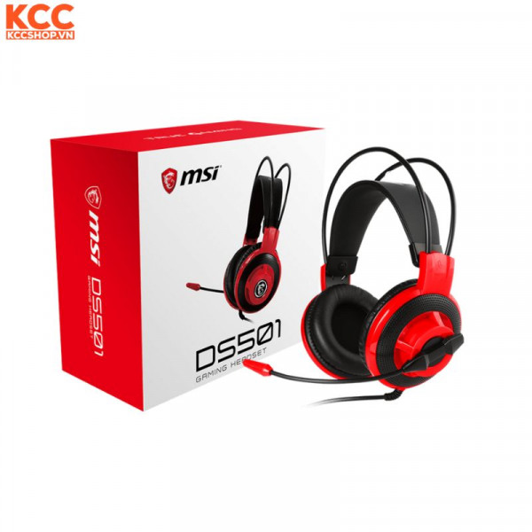 TAI NGHE GAMING CÓ DÂY MSI DS501 (MÀU ĐỎ ĐEN)