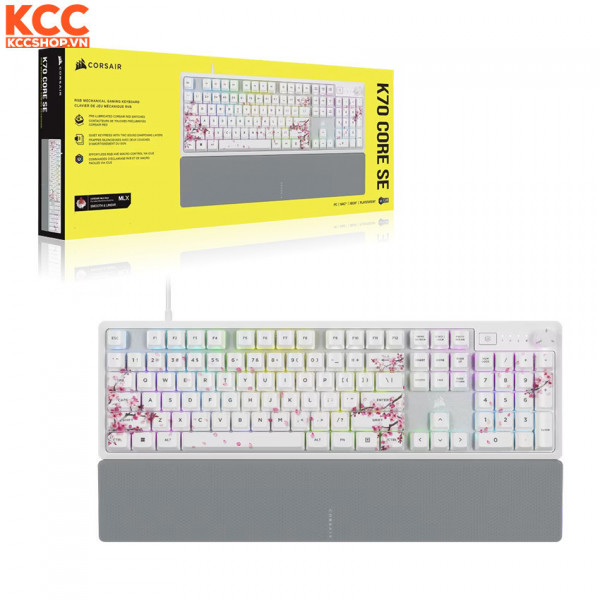 Bàn phím gaming Corsair K70 CORE SE-CSR RED-WHITE SE-PLM RGB (CH-9109C1E-NA)