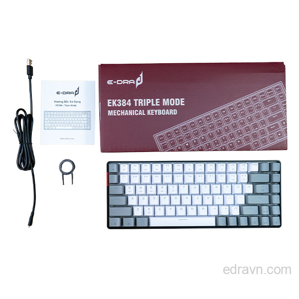 Bàn phím chơi game cơ E-DRA EK384 Triple Mode - Beta