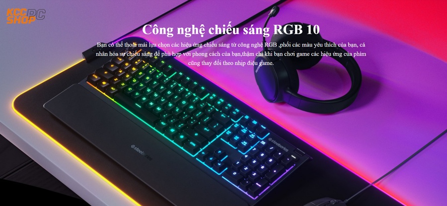 SteelSeries APEX 3 RGB Water Resistant Whisper