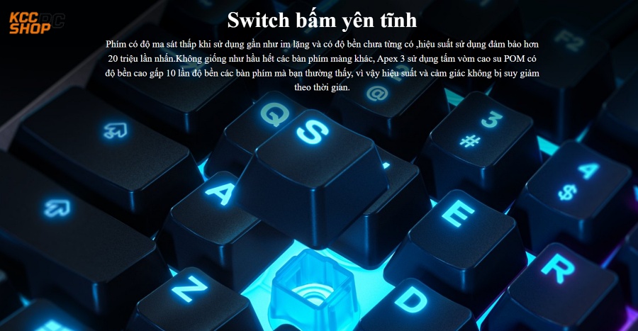 SteelSeries APEX 3 RGB Water Resistant Whisper