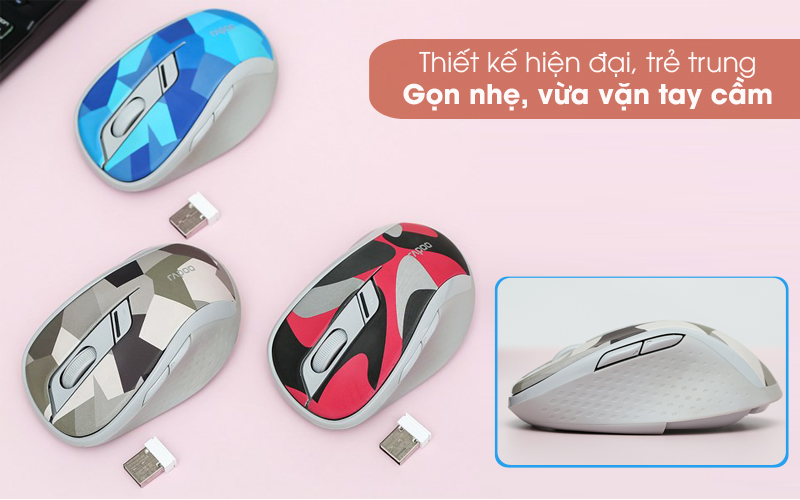 Trẻ trung, hiện đại - Chuột Bluetooth Silent Rapoo M500