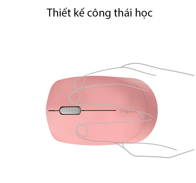 Chuột không dây Rapoo M100 Silent màu Đỏ (USB/Bluetooth) 3