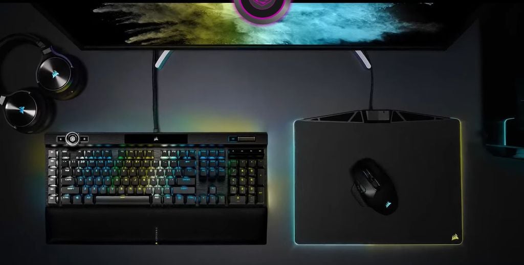 GEARVN bàn phím cơ Corsair K100 RGB Midnight Gold