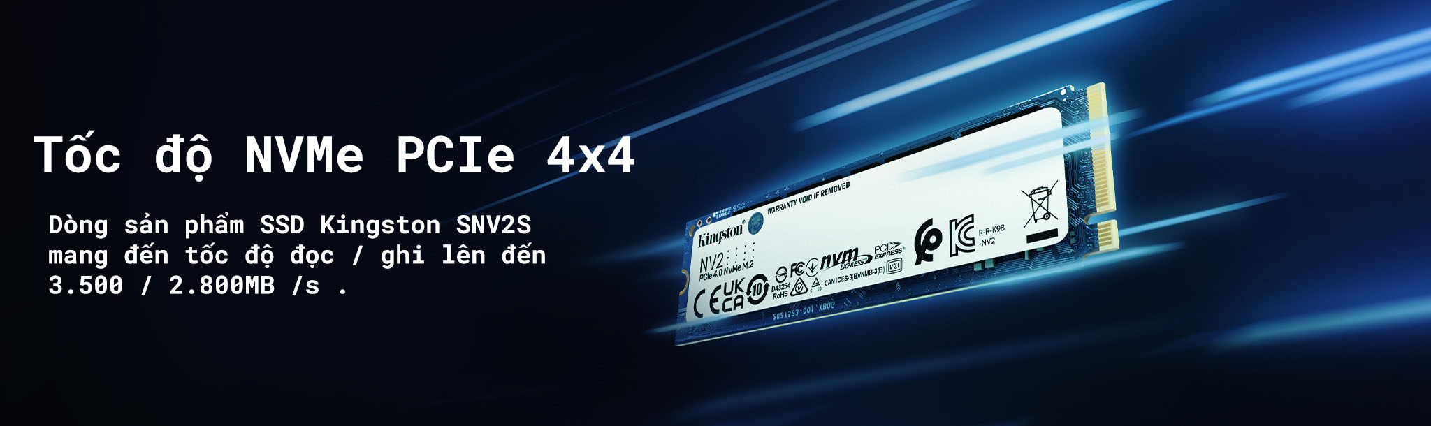 Ổ cứng SSD Kingston SNV2S 250GB NVMe M.2 2280 PCIe Gen 4x4