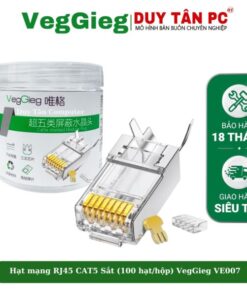 Hạt mạng CAT5E RJ45 (bọc sắt) (100H/lọ ) VEGGIEG VE007