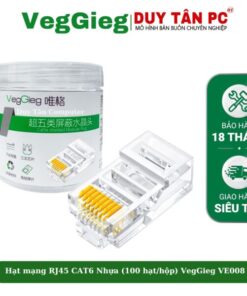 HẠT MẠNG CAT6 (100 HẠT/ HỘP) RJ45 CAT6e Unshielded Modular VE008