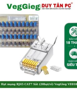 Hạt mạng RJ45 CAT7 (bọc săt) (20 hạt/vỉ) VEGGIEG VE010