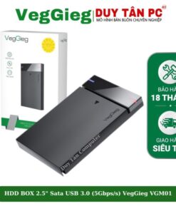HDD BOX 2.5INCH USB 3.0 VEGGIEG (5Gbps) VGM01 ĐEN