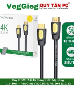 Dây HDMI 2.0 4K mạ vàng VEGGIEG VH212 25M