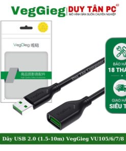 Dây Usb nối dài 2.0 VEGGIEG USB 2.0 Extension Cable OFC Material VU106 3M