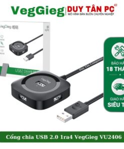 HUB 1 RA 4 USB 2.0 (1M) VEGGIEG VU2406 1M