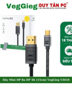 Cổng chuyển đổi Mini DP sang DP 4K VEGGIEG VZ610 15CM